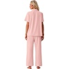 image:imagePrinStory Womens Pajamas Sets Button Down Short Sleeve Pjs S3XLPink