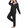 image:imagePrinStory Womens Pajamas Winter Soft Flannel Warm Pjs S2XLBlack