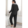 image:imagePrinStory Womens Pajamas Winter Soft Flannel Warm Pjs S2XLBlack