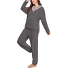 image:imagePrinStory Womens Pajamas Winter Soft Flannel Warm Pjs S2XLDark Gray