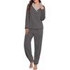 image:imagePrinStory Womens Pajamas Winter Soft Flannel Warm Pjs S2XLDark Gray