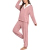image:imagePrinStory Womens Pajamas Winter Soft Flannel Warm Pjs S2XLDusty Pink