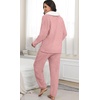 image:imagePrinStory Womens Pajamas Winter Soft Flannel Warm Pjs S2XLDusty Pink