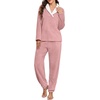 image:imagePrinStory Womens Pajamas Winter Soft Flannel Warm Pjs S2XLDusty Pink