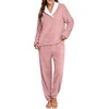 image:imagePrinStory Womens Pajamas Winter Soft Flannel Warm Pjs S2XLDusty Pink