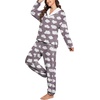 image:imagePrinStory Womens Pajamas Winter Soft Flannel Warm Pjs S2XLFpgray Cloud