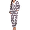image:imagePrinStory Womens Pajamas Winter Soft Flannel Warm Pjs S2XLFpgray Cloud