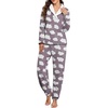image:imagePrinStory Womens Pajamas Winter Soft Flannel Warm Pjs S2XLFpgray Cloud