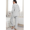 image:imagePrinStory Womens Pajamas Winter Soft Flannel Warm Pjs S2XLFpgray Small Plaid