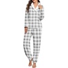 image:imagePrinStory Womens Pajamas Winter Soft Flannel Warm Pjs S2XLFpgray Small Plaid