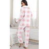 image:imagePrinStory Womens Pajamas Winter Soft Flannel Warm Pjs S2XLFppink Big Plaid