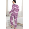 image:imagePrinStory Womens Pajamas Winter Soft Flannel Warm Pjs S2XLFppurple White Flower