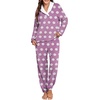 image:imagePrinStory Womens Pajamas Winter Soft Flannel Warm Pjs S2XLFppurple White Flower