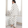 image:imagePrinStory Womens Pajamas Winter Soft Flannel Warm Pjs S2XLFpwhite Black Heart
