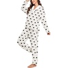 image:imagePrinStory Womens Pajamas Winter Soft Flannel Warm Pjs S2XLFpwhite Black Heart