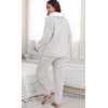 image:imagePrinStory Womens Pajamas Winter Soft Flannel Warm Pjs S2XLLight Gray
