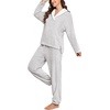 image:imagePrinStory Womens Pajamas Winter Soft Flannel Warm Pjs S2XLLight Gray