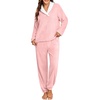 image:imagePrinStory Womens Pajamas Winter Soft Flannel Warm Pjs S2XLLight Pink