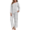image:imagePrinStory Flannel Pajamas for Women Set Winter Fleece Pjs Sets S2XLFpgray Small Plaid