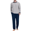 image:imagePrinStory Mens Pajama Sets Long Sleeve Sleepwear Pjs Soft Nightwear S2XL01light Gray Navy Blue