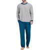 image:imagePrinStory Mens Pajama Sets Long Sleeve Sleepwear Pjs Soft Nightwear S2XL02light Gray Gray Blue