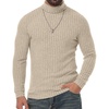 image:imagePrinStory Mens Thermal Long Sleeve Shirts Mock Turtleneck Tops S2XLApricot