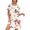 image:imagePrinStory Nightgowns for Women Short Sleeve Night GownsB07 Fpwhite