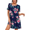 image:imagePrinStory Nightgowns for Women Short Sleeve Night GownsFpnavy Blue