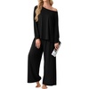 image:imagePrinStory Pajamas for Women Set 2 Piece Lounge Sets S2XLBlack