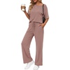 image:imagePrinStory Womens 2 Piece Off Shoulder Lounge SetsDusty Pink