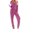 image:imagePrinStory Womens Pajama Sets Button Down Pjs 2 Piece Lounge SetHot Pink
