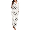 image:imagePrinStory Womens Pajamas Winter Soft Flannel Warm Pjs S2XLFpwhite Black Heart