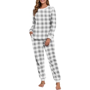 image:imagePrinStory Flannel Pajamas for Women Winter Pajama Set S2XLFpgray Small Plaid