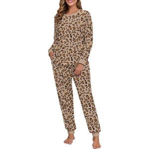 image:imagePrinStory Flannel Pajamas for Women Winter Pajama Set S2XLFpleopard Print