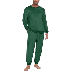image:imagePrinStory Mens Pajamas Set Fleece Pjs Long Sleeve Soft Sleepwear S2XLChristmas Green