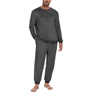 image:imagePrinStory Mens Pajamas Set Fleece Pjs Long Sleeve Soft Sleepwear S2XLDark Gray
