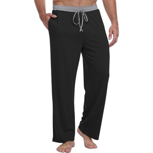 image:imagePrinStory Mens Soft Pajama Pants Lounge Bottoms with Button Fly S2XLZs Black