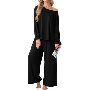 image:imagePrinStory Pajamas for Women Set 2 Piece Lounge Sets S2XLBlack