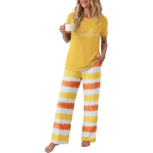image:imagePrinStory Pajamas for Women Set 2 Piece Soft Pjs Sets S2XLBright Smile