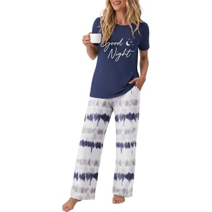 image:imagePrinStory Pajamas for Women Set 2 Piece Soft Pjs Sets S2XLGood Night Navy