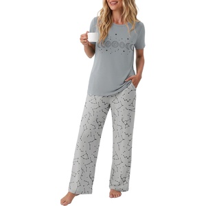 image:imagePrinStory Pajamas for Women Set 2 Piece Soft Pjs Sets S2XLLunar Cycle Gray