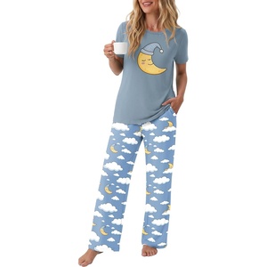 image:imagePrinStory Pajamas for Women Set 2 Piece Soft Pjs Sets S2XLSleepy Moon
