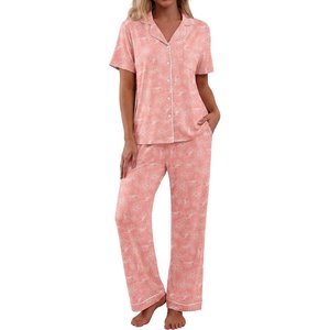 image:imagePrinStory Womens Pajamas Sets Button Down Short Sleeve Pjs S3XLFppink Sunflower