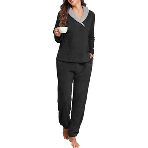 image:imagePrinStory Womens Pajamas Winter Soft Flannel Warm Pjs S2XLBlack