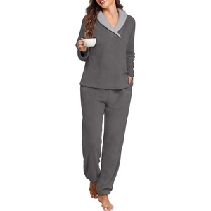 image:imagePrinStory Womens Pajamas Winter Soft Flannel Warm Pjs S2XLDark Gray