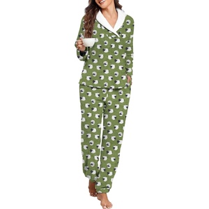 image:imagePrinStory Womens Pajamas Winter Soft Flannel Warm Pjs S2XLFpgreen Sheep