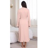 image:imagePrinStory Womens Robe Fleece Ruffle Warm Long BathrobeLight Pink