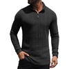 image:imagePrinStory Mens Quarter Zip Pullover Lightweight Thermal Long Sleeve T ShirtDark Gray