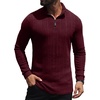 image:imagePrinStory Mens Quarter Zip Pullover Lightweight Thermal Long Sleeve T ShirtWine Red