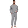 image:imagePrinStory Pajamas Set for Men amp Women Long Sleeve Soft Sleepwear S2XLC Light Gray
